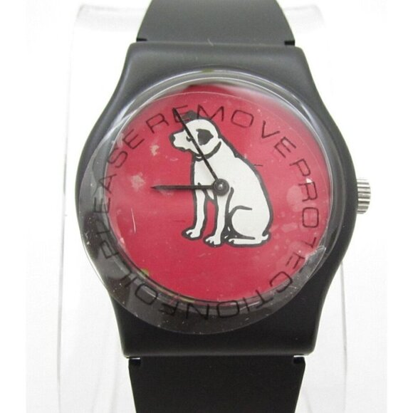 Vtg Women RCA Dog Quartz WR Analog 32mm Dial Round Watch (G691) 